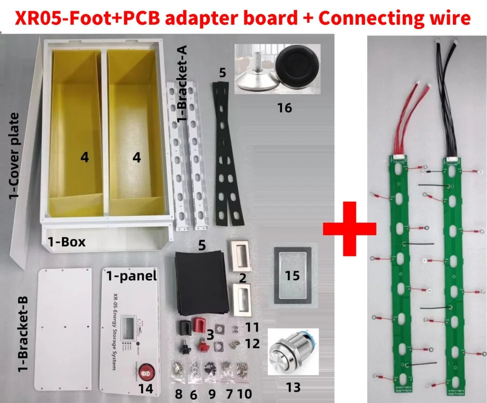 XR05-48V280AH Power Box LiFePO4 Battery Case  Solar Home Energy Storage 16S 51.2v DIY Kit   For JBD BMS  EVE CATL  280 302AH