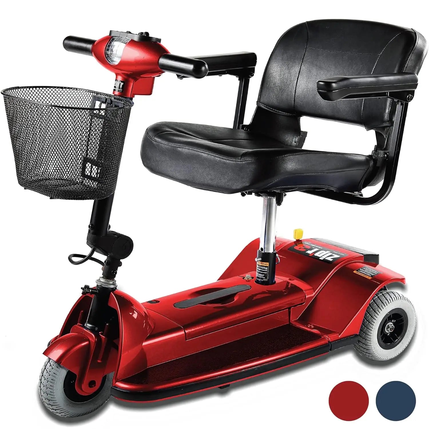 Zipr 3 Wheel Mobility Scooter - Electric Powered Portable Folding Wheelchair