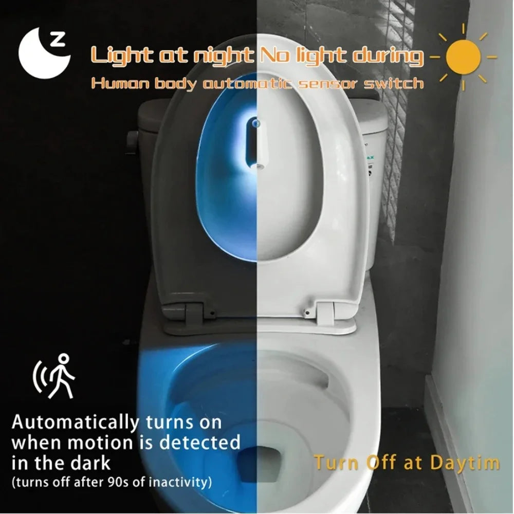 RGB Toilet Night Light Smart Led Lamp with Motion Sensor for Bathroom