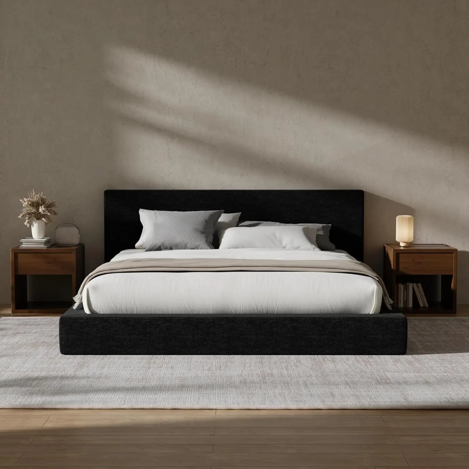 AirFrame Queen Bed Frame with Headboard, Cloud Upholstered Platform Bed Frame, 5 Inch Foam Cushioned,