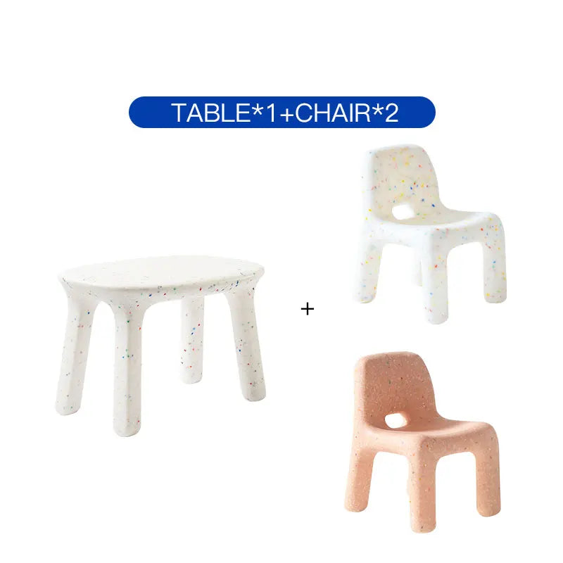 Kids Study Table And Chairs Set, Small Kindergarten Outdoor Plastic Strong Durable Table Furniture Set