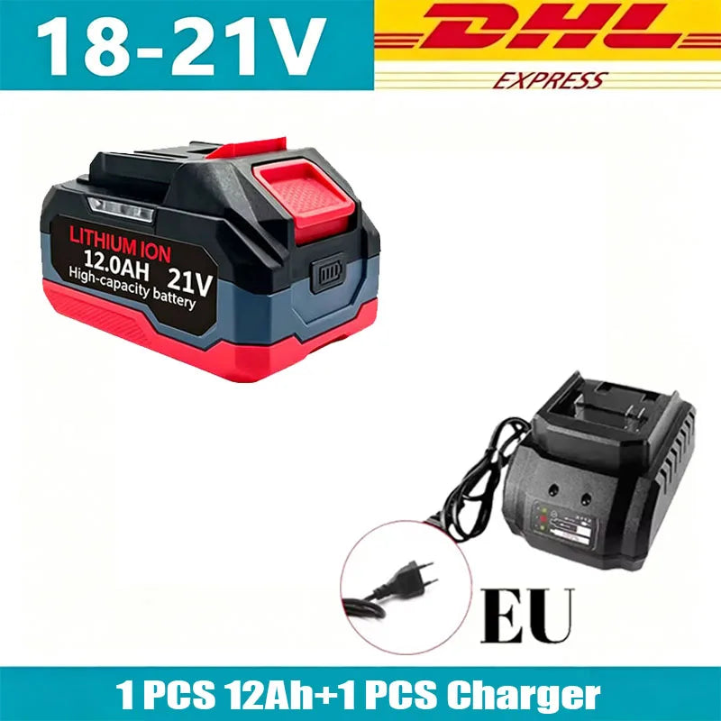 Rechargeable Li-Ion Batteries & Charger Suitable for Cordless Makita 18V/21V Power Tools