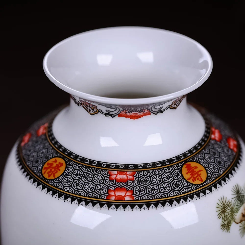 Ceramic Jingdezhen Vase, Chinese Traditional Flower Vases