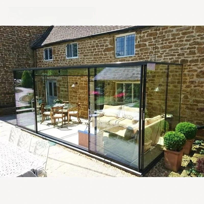 Modern Polygonal Aluminum Alloy Sunroom Corrosion Resistant Glass House For Backyard Garden Multi Purpose Use