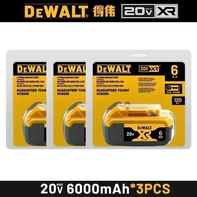 New 100% Original Dewalt 6Ah/5Ah 20V Power Tool Battery DCB206 20V Battery DCB205 DCB200 Air Transport