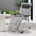 JHK Zero Gravity Folding Recliner Chair with Cup Holder Trays