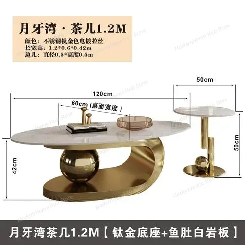 Nordic Modern Design Oval Coffee Tables