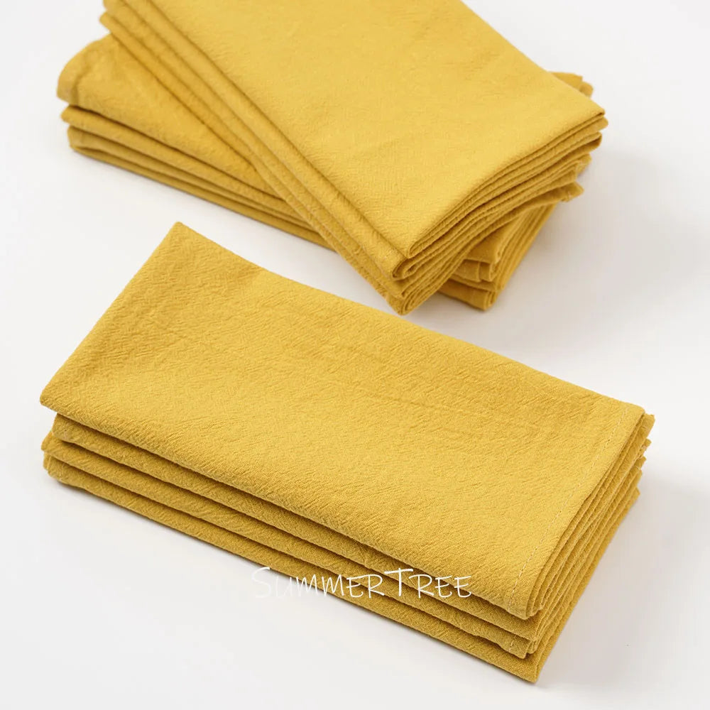 24 Pack 40cm X 40cm Cloth Napkins Washable Reusable Bulk Plain Cotton Napkin for Home Wedding Party Dining Table Decorations