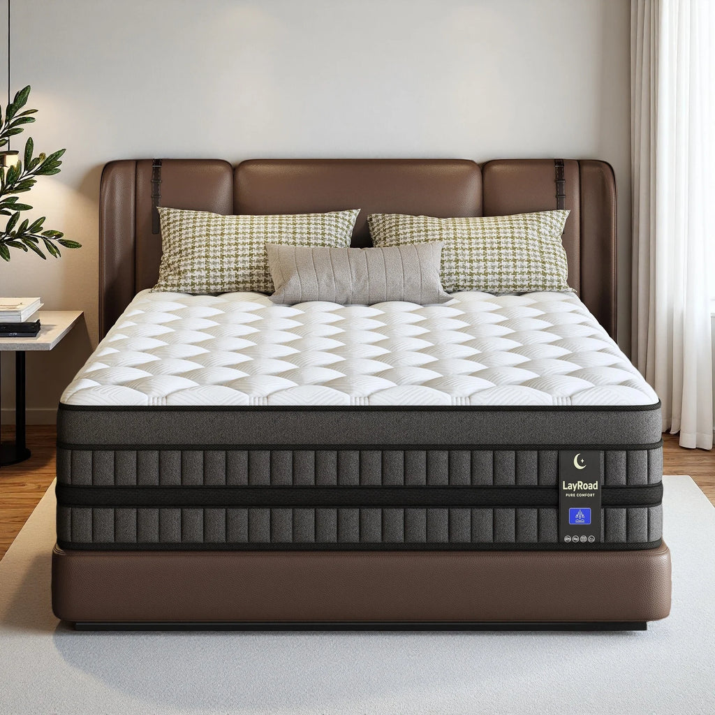 Full-Size Hybrid Mattress 12/14-Inch Medium Firm Gel Memory Foam with Pocketed Springs