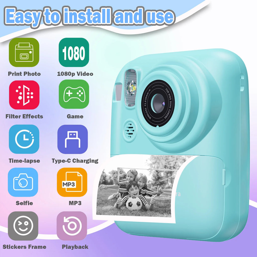 1080P HD Ditigal Camera 2.4 Inch Screen, Selfie Video Camera, USB Cable/Color Pen/Bag/ Included,