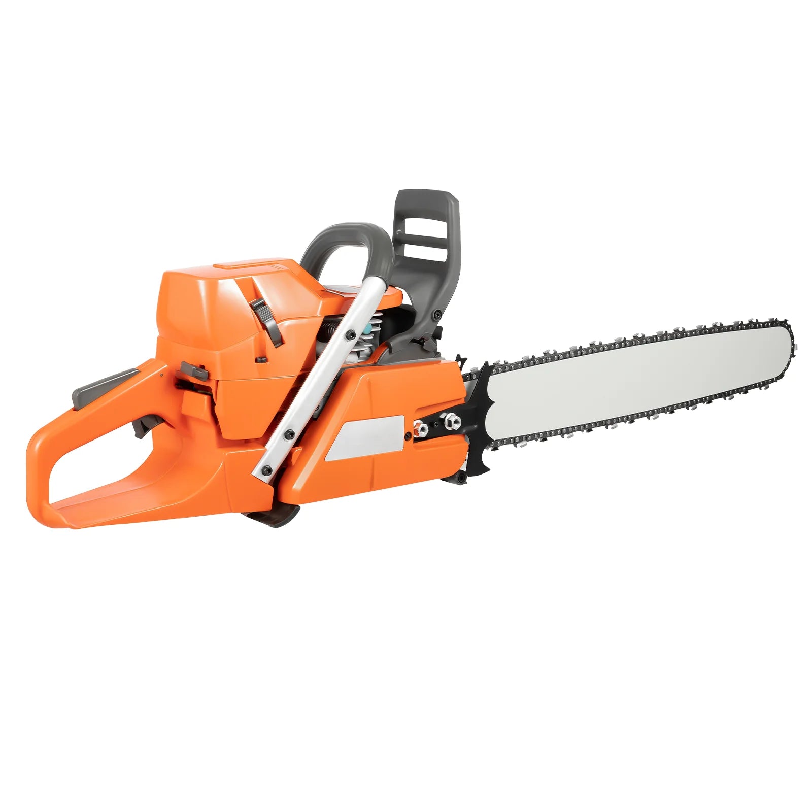 Gas Chainsaw, 71.8CC 3.9KW 2800RPM 24in Alloy Guide Bar Manganese Steel Quenched Chain Petrol Logging Saw