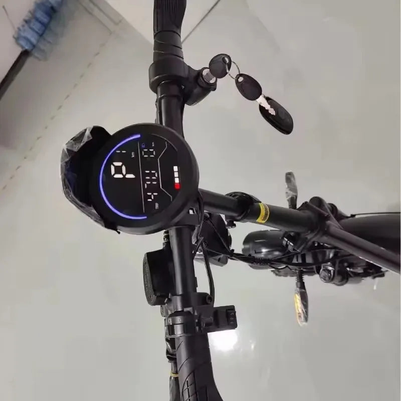 16-inch foldable leisure E-Bike, 48V30AH large capacity battery, built-in 800W high-speed motor