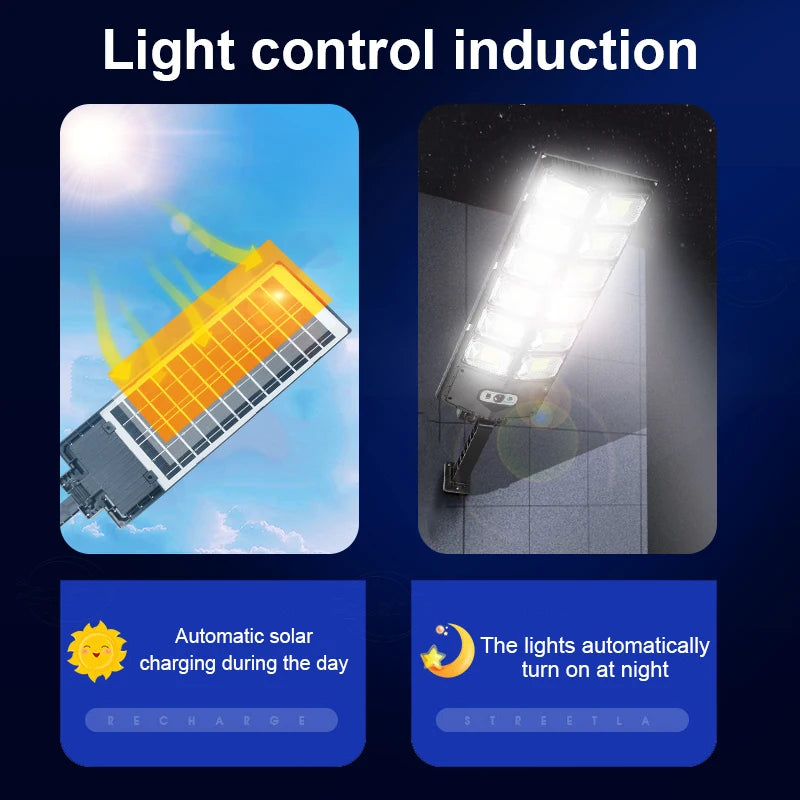Super Bright 1008 LED Solar Lights Outdoor Street Lamp, 3 modes With Smart Motion Sensor