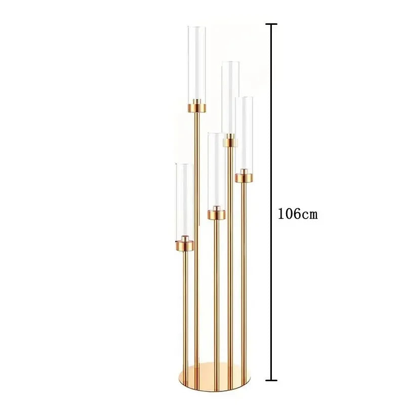 2-10pcs 5/8Heads Metal Candelabra Candle Holders