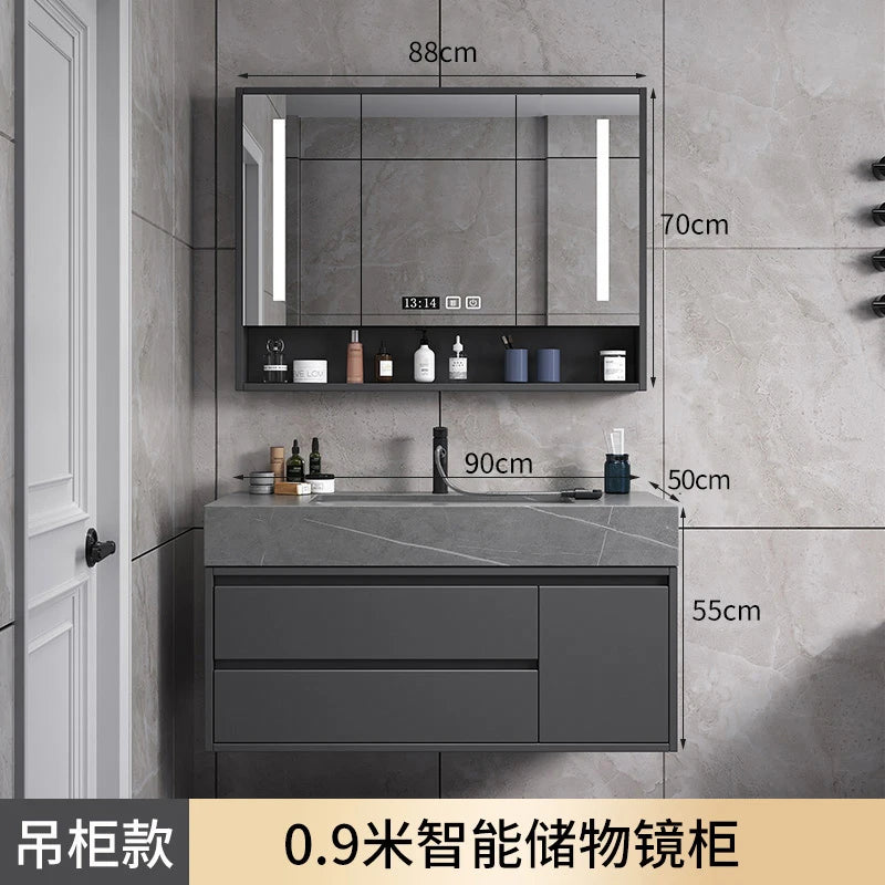 Washbasin Floor Bathroom Cabinets, Vintage Drawer Light Toilet Bathroom Cabinets
