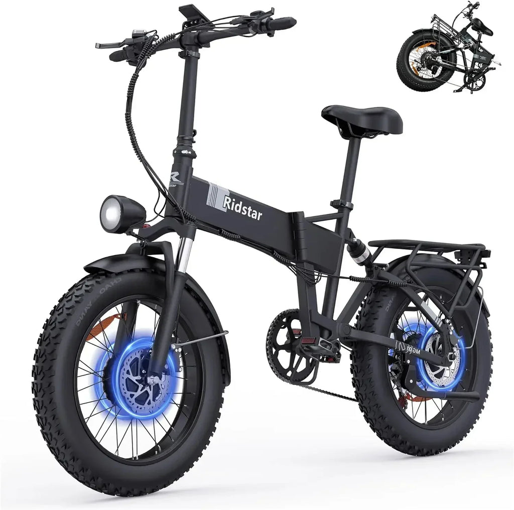 H20 PRO dual motor 2000w 48v 23ah Electric Bike, 20 inch shock absorption mountain off-road Electric bike