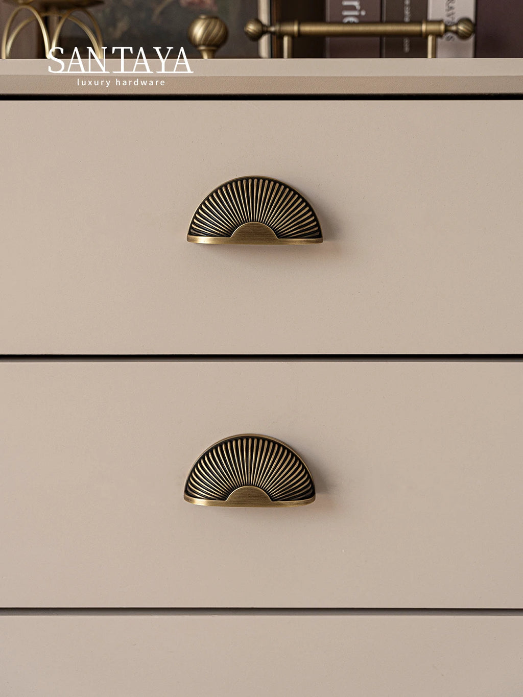 Santaya Brushed Antique Brass Handles