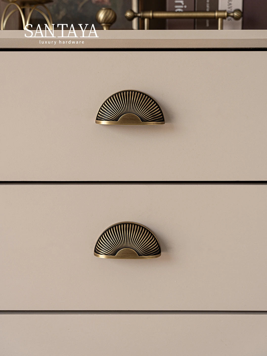 Santaya Brushed Antique Brass Handles