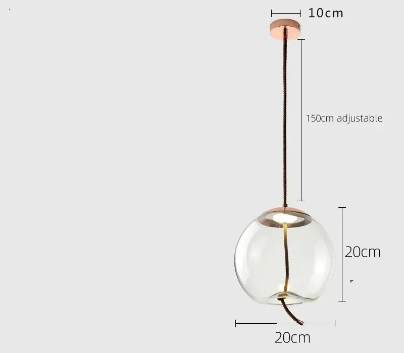 Nordic Style Designer Postmodern Luxury Glass Single Head Pendant Lamp, Creative Art Bar Dining Lighting Fixture