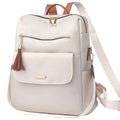Chic Stylish Multi-Color Backpack with Tassel Detail, Adjustable Strap, Lightweight for Daily Use, Casual Functional Fashionable Bag