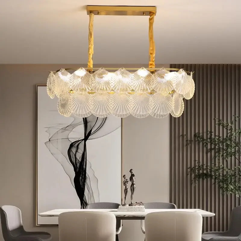 Modern Creative Shell Glass LED Chandelier