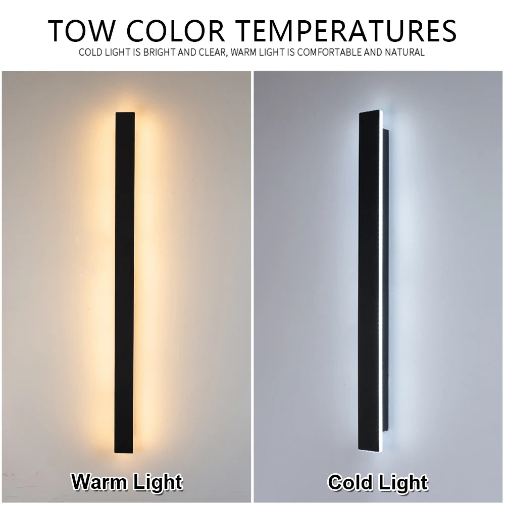 Waterproof IP65 LED Long Wall Sconce Lamp 220V 110V