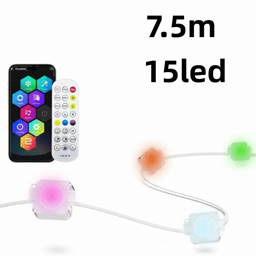All Holiday Waterproof RGB Lights, Smart App Remote Control, Bluetooth
