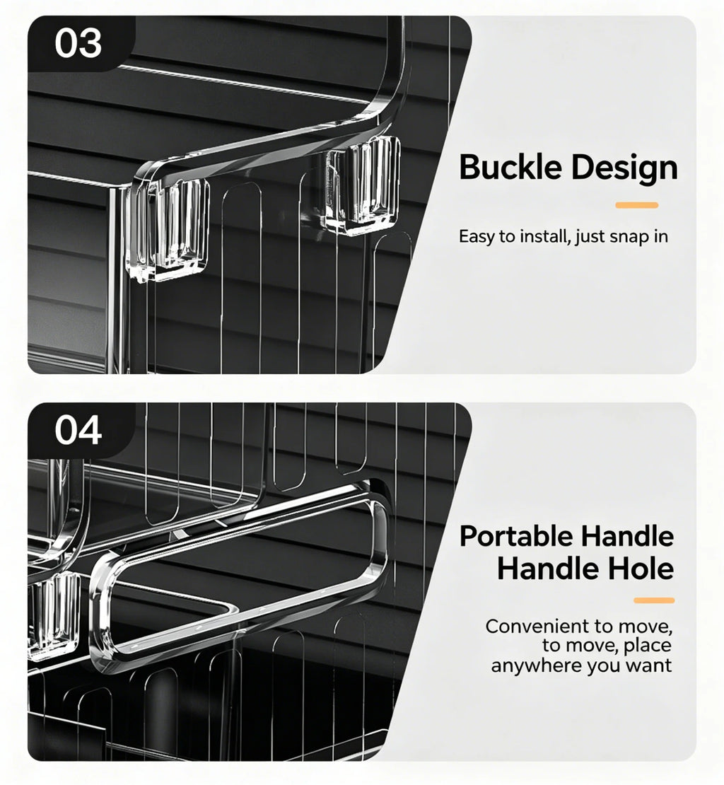 Light Luxury Vanity Cosmetics Bathroom Organizer Shelf