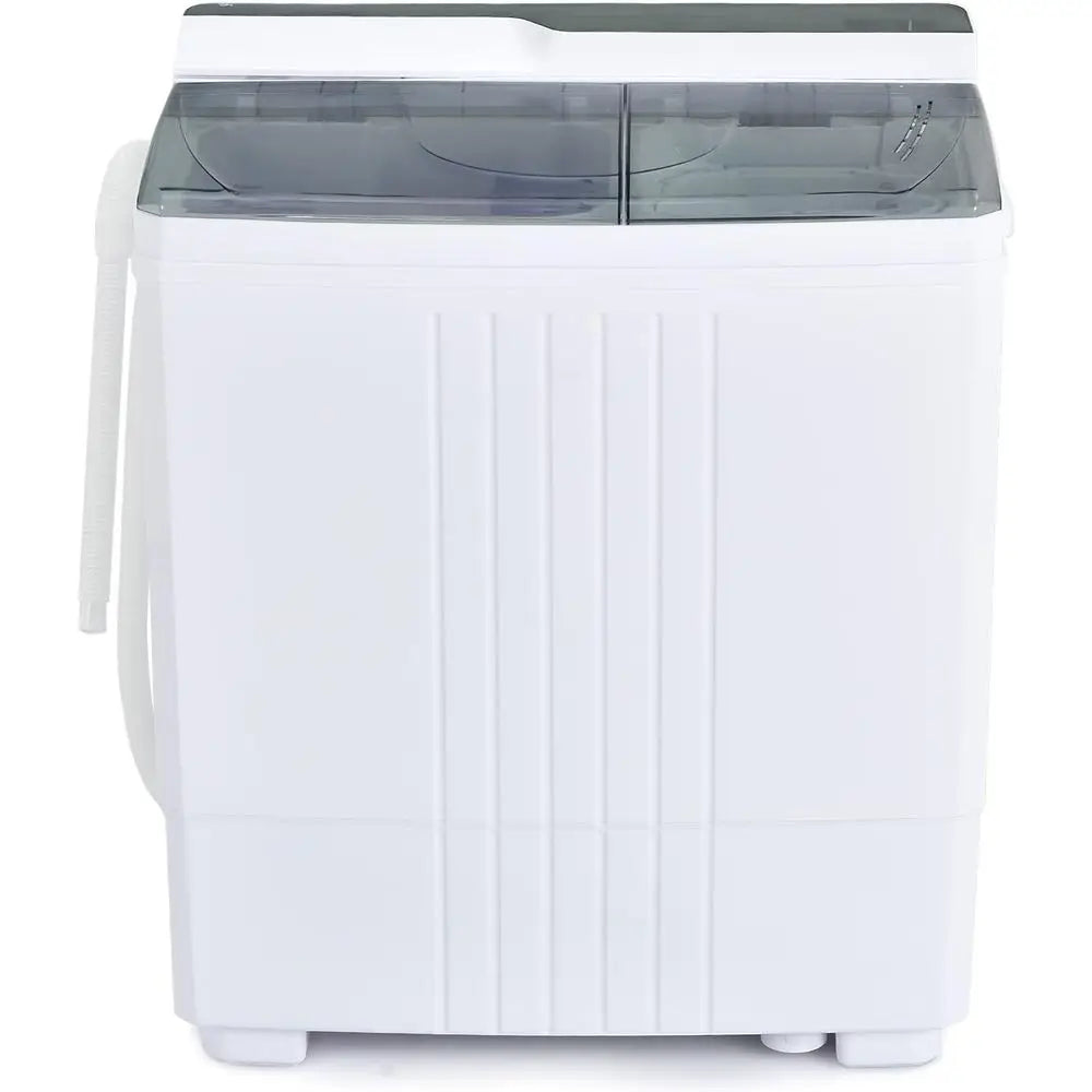 Compact Twin-Tub Portable Washing Machine - 21Lbs Capacity with Washer and Spinner, Built-in Drain Pump, Ideal for RV and Apartm
