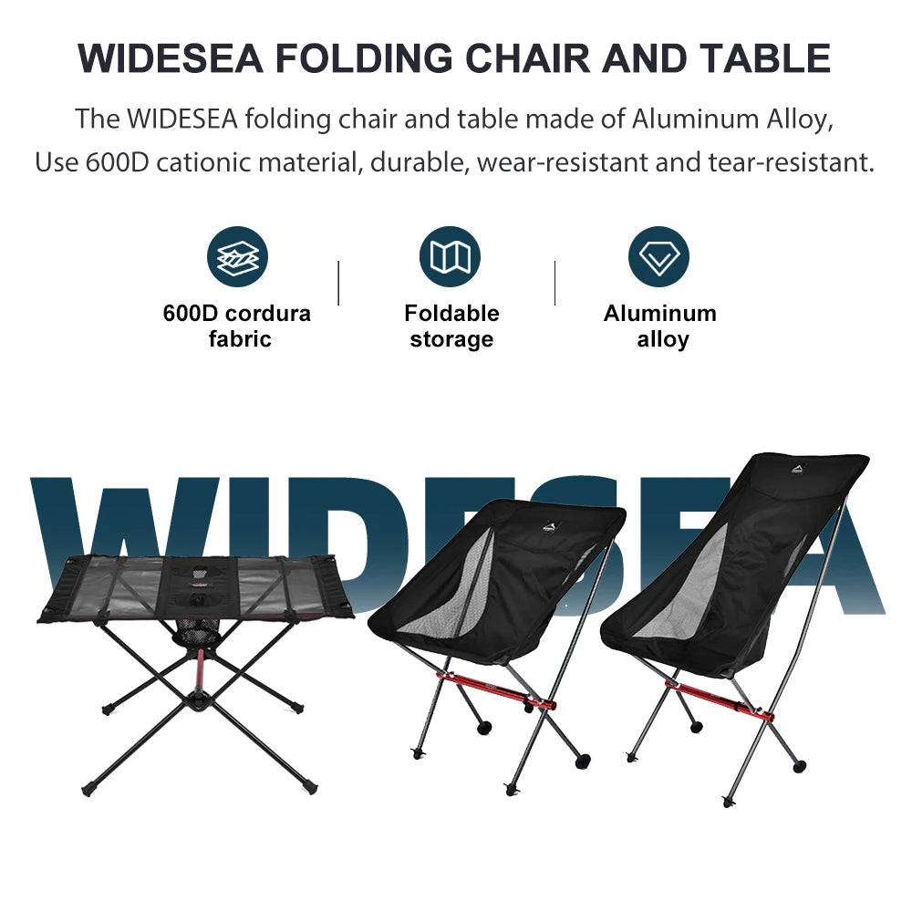 Outdoor Folding Chairs and Camping table.