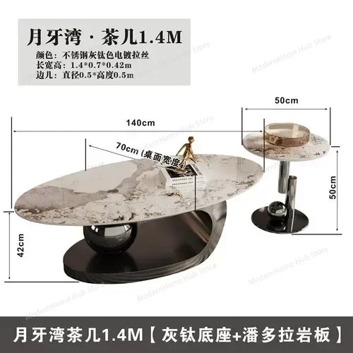 Nordic Modern Design Oval Coffee Tables