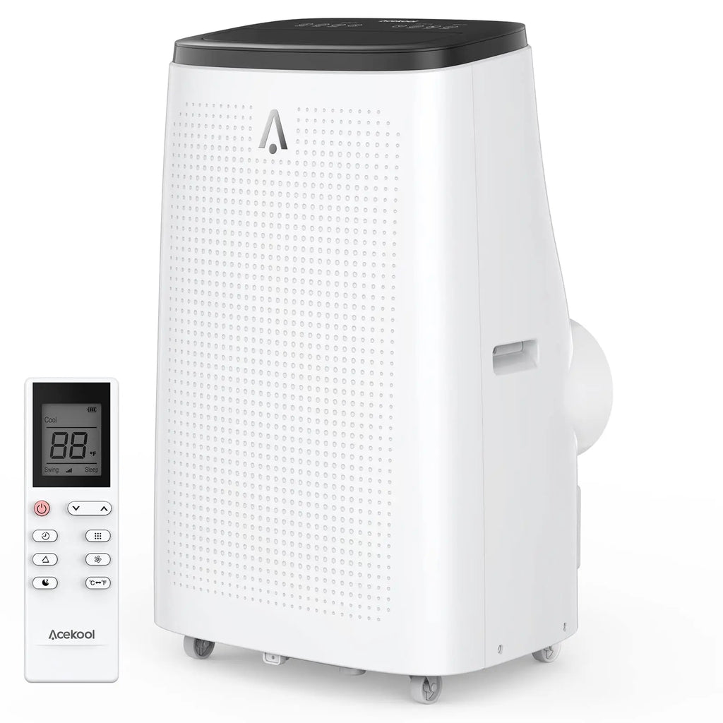 14,000BTU (ASHRAE) Portable Air Conditioner, Dehumidifier, Fan with Remote Control 9,300 BTU (DOE), up to 700 sq ft 3-Speed Wind