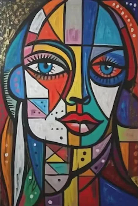 Abstract Wall Art, Cubist HD Canvas Poster Prints