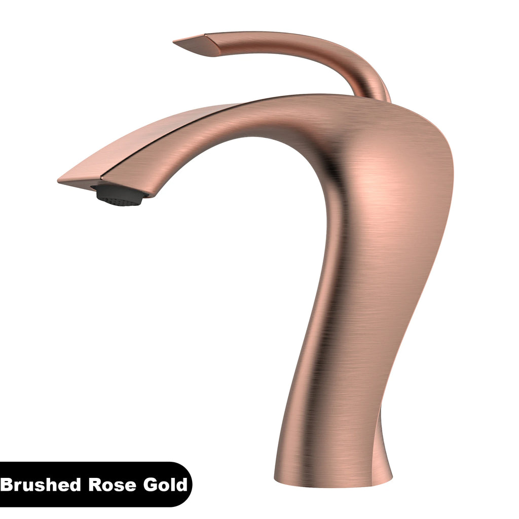 Luxury Modern Deck Mounted Brass Bathroom Vanity Faucet, 18 Variants
