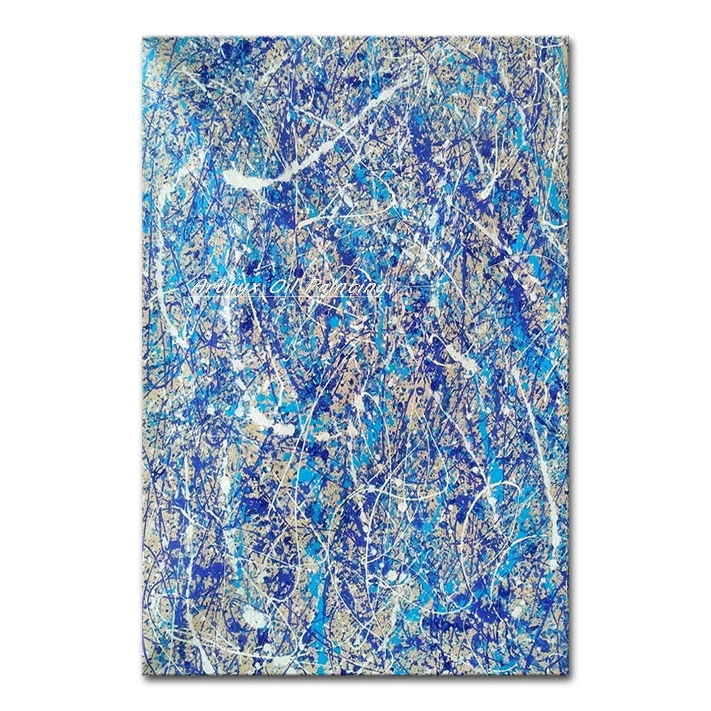 Arthyx,Hand Painted Copy Jackson Pollock Style Oil Painting on Canvas