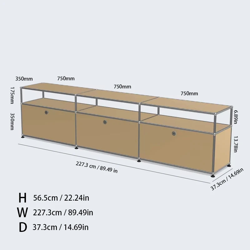 TV Stand Storage Cabinets, Corner Cabinet, Metal Storage Display Cabinet