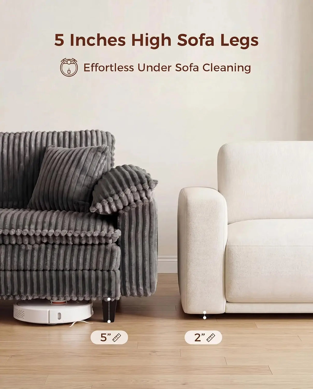 118" Modular Sectional Sofa, Wide-Channel  Corduroy