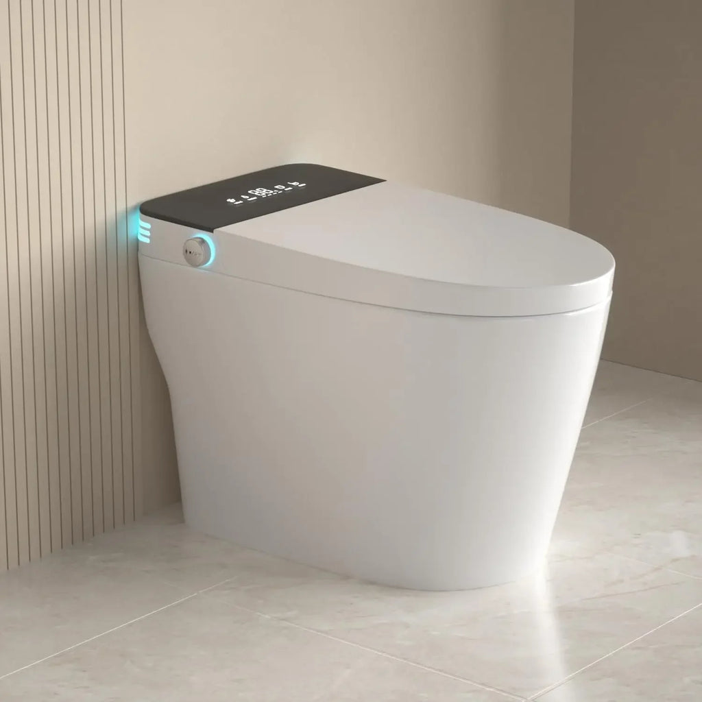 Elongated Smart Toilet with Built in Bidet, Heated Seat,Smart Toilets Bidet Seat 1.28 GPF, Tankless Design,, Customized