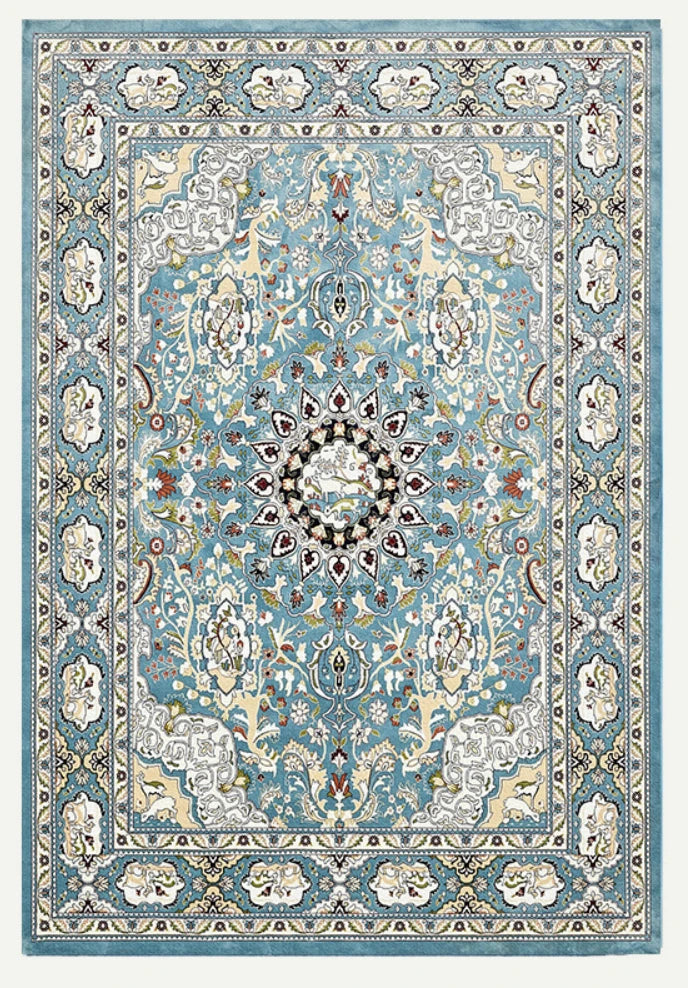 Red Turkish Vintage Design Carpet for Living Room Bedroom Floor Rug Boho Washable Themed Decor Floor Mat Kitchen table floor mat