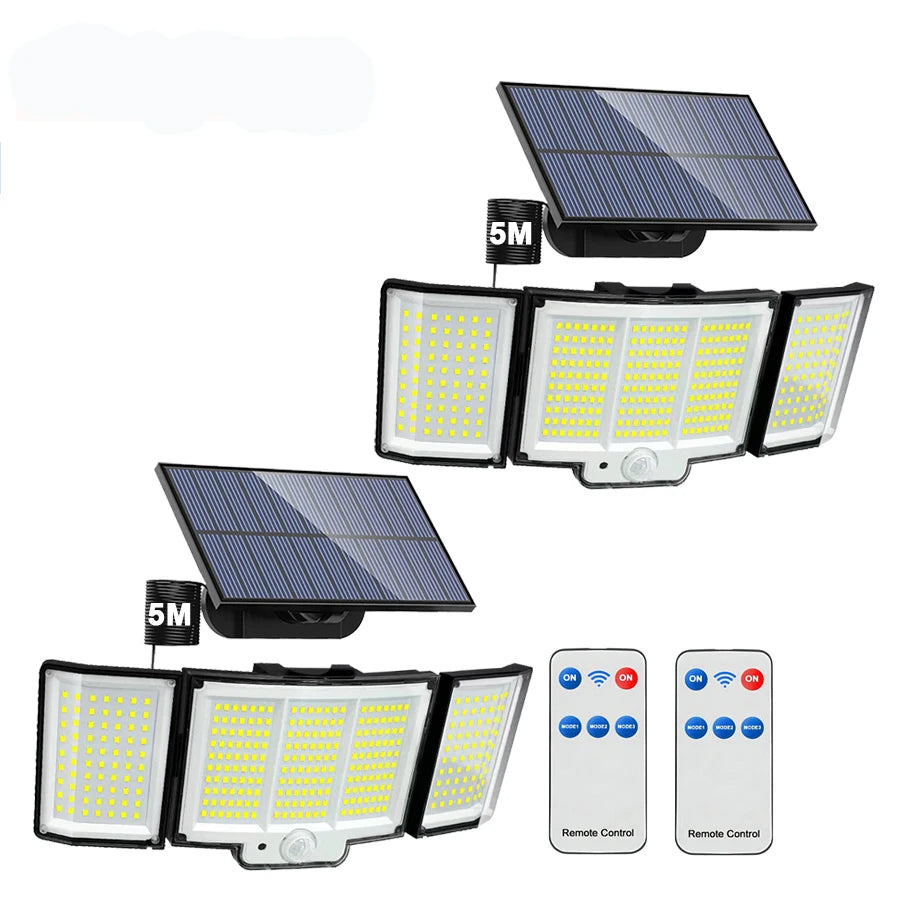 238/328 LED Solar Outdoor 348Wall Lamp IP65, Motion Sensor Solar 3 Mode Street Light