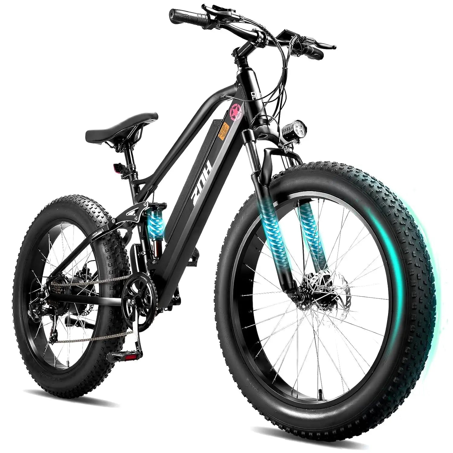 Electric Bike for Adults, 1000W Peak Motor 25Mph 65 Miles Fat Tire Ebike with 48V 15Ah Removable Battery, 20"/24",
