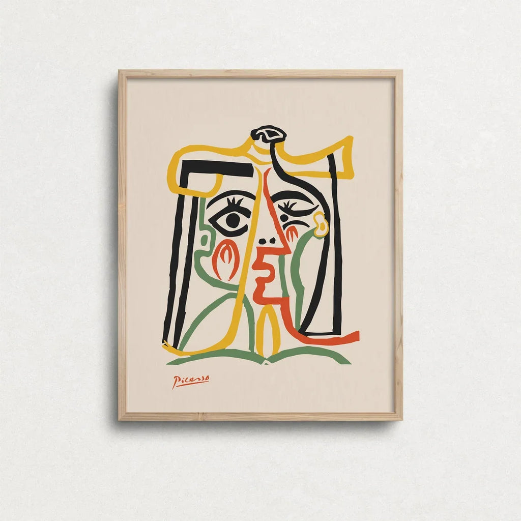 Picasso Exhibition Poster, Picasso The Kiss Art Print,