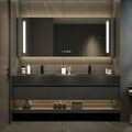 20-180 cm Luxury Washbasin Slate Integrated Vanity, Seamless Washbasin, Drawers