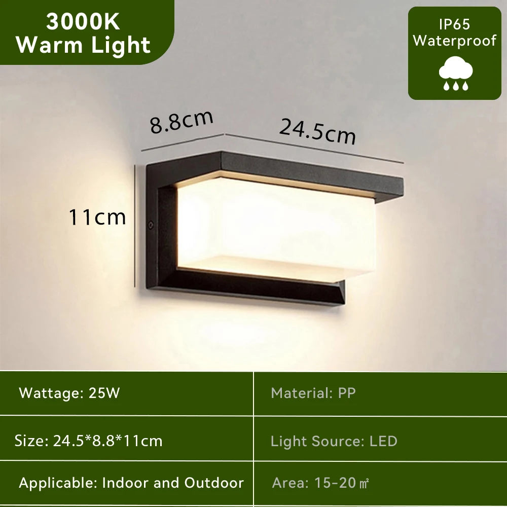 Waterproof LED Wall Light 110V 220V For Outdoor Pathway Stairway Porch Balcony Garden Wall Mount