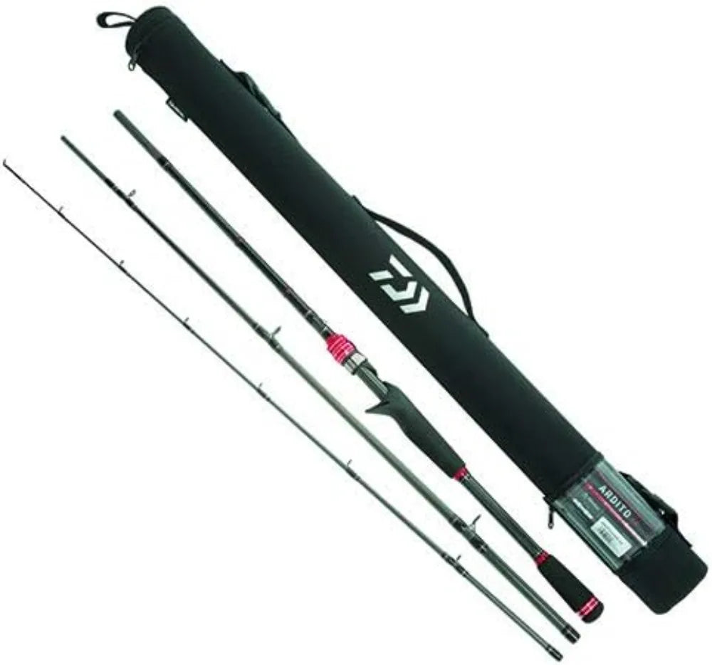 Travel Fishing Rod - 6'6" Telescopic Spinning Rod with Graphite Blank and Aluminum Oxide Guides