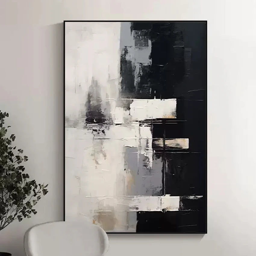Modern Abstract Texture Acrylic Canvas Paintings, 100% Hand-painted