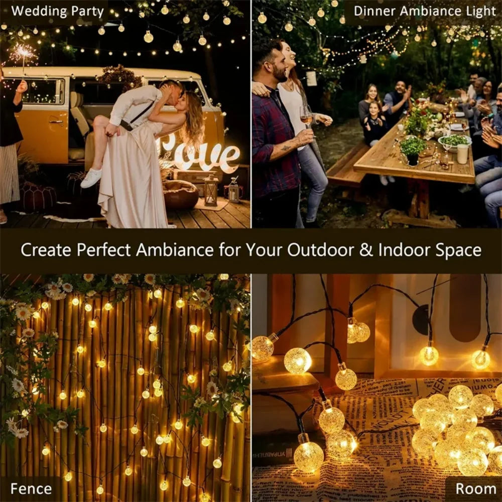 Outdoor Solar LED Bubble Ball Light String