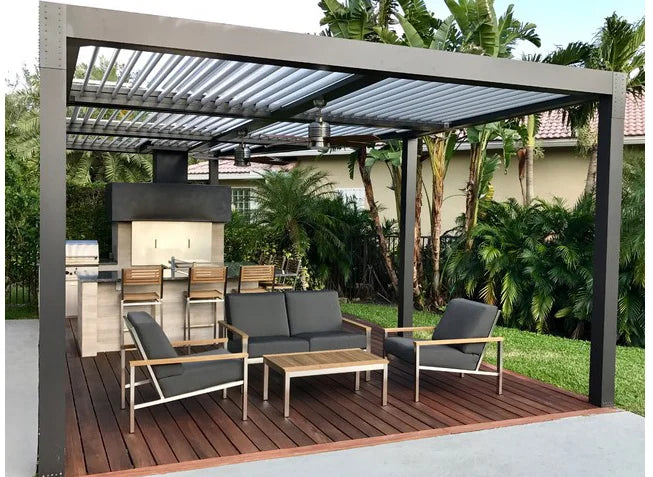 Any Size Custom Aluminum Alloy Pergola LED Light Waterproof Weather Resistant Outdoor Patio Backyard Pool Garden UV Easy Clean