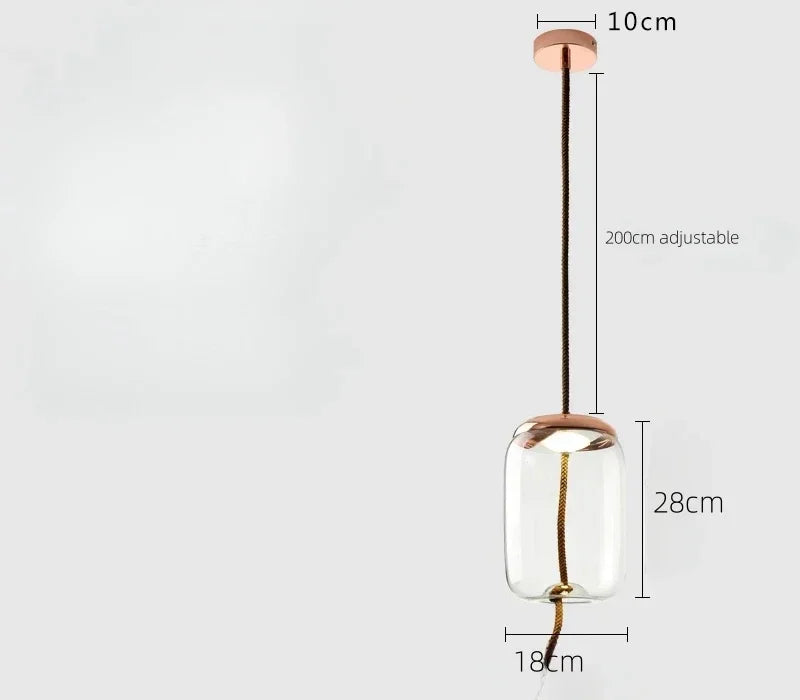 Nordic Style Designer Postmodern Luxury Glass Single Head Pendant Lamp, Creative Art Bar Dining Lighting Fixture