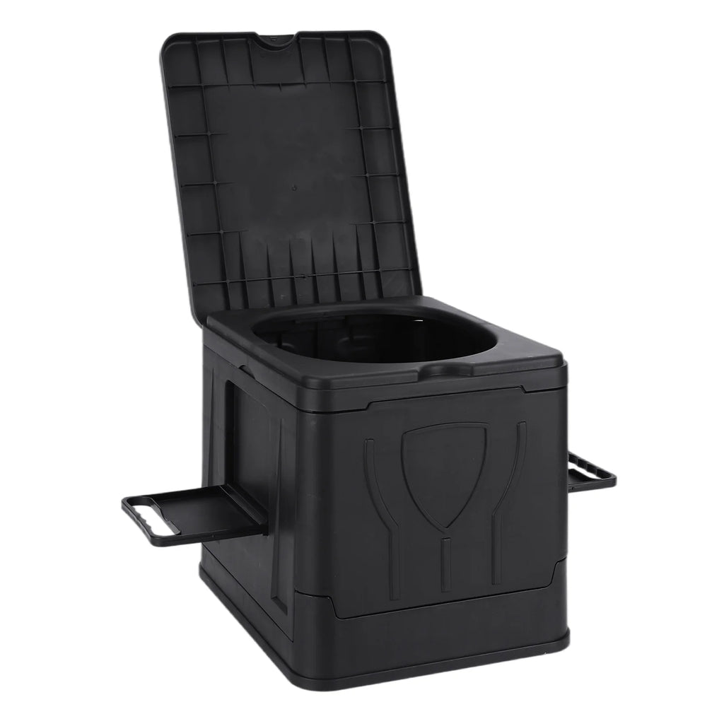 Folding Travel Toilet with Paper Holder & Lid